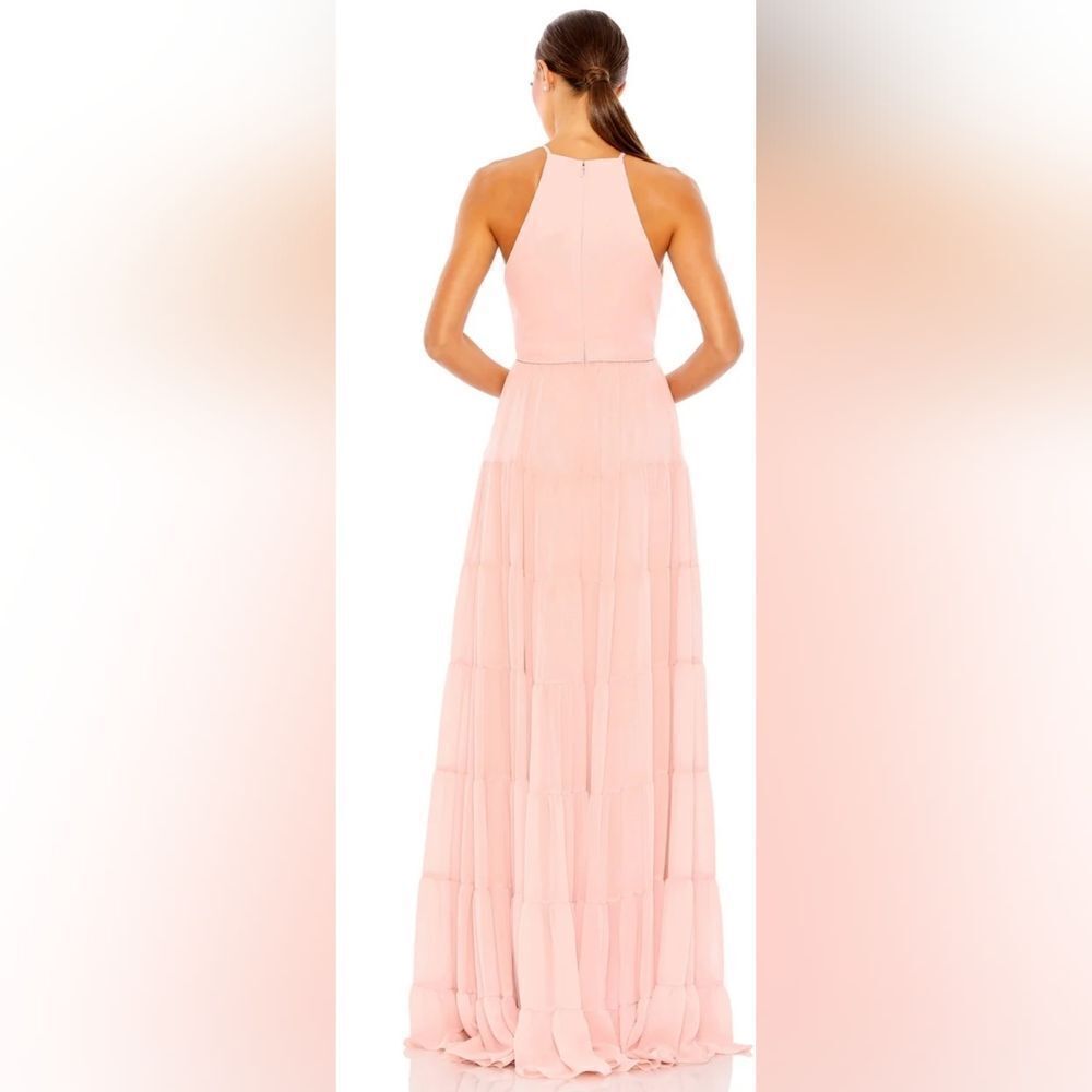 Women’s Blush Pink Halter Maxi Dress - Picture 2 of 5